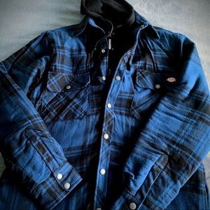 DICKIES: HOODED QUILTED SHIRT JACKET